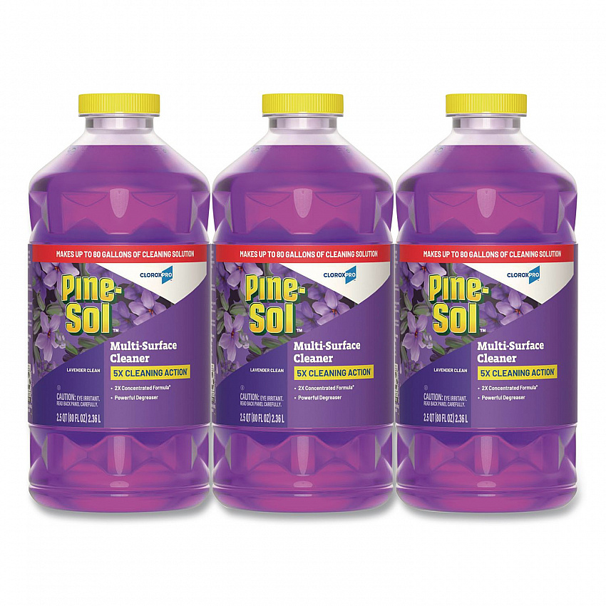 CloroxPro Multi-Surface Cleaner Concentrated, Lavender Clean Scent, 80 oz Bottle, 3/Carton (60608CT)