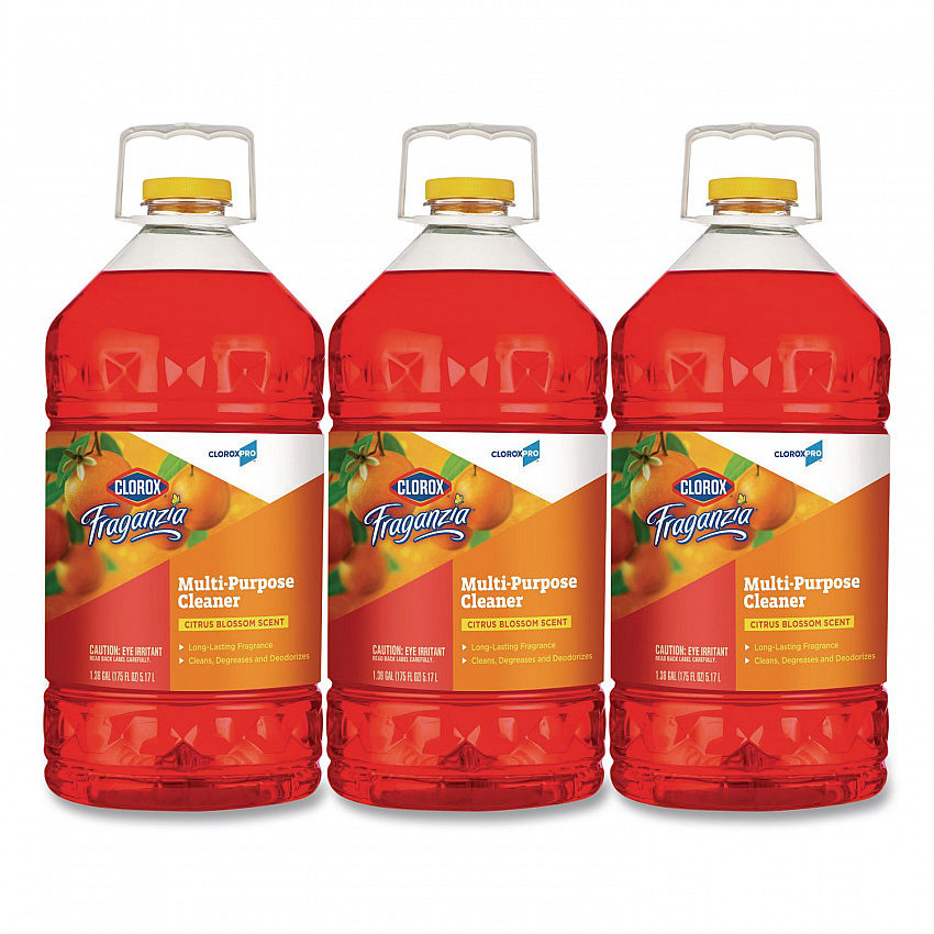 CloroxPro Fraganzia Multi-Purpose Cleaner, Citrus Blossom Scent, 175 oz Bottle, 3/Carton (60615CT)
