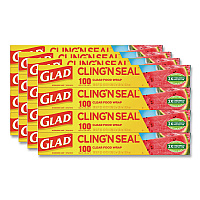Cling'N Seal Plastic Food Wrap, 12" x 33.3 yd, 100 sq ft Roll, 16 Rolls/Carton (60684)