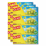 Zipper Food Storage Plastic Bags, Snack Size, 3.25 x 6.63 x 9.31, Clear, 50 Bags/Box, 12 Boxes/Carton (60741)