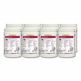 Dispatch Hospital Cleaner Disinfectant Towels w/Bleach, 1-Ply, 6.75 x 8, Unscented, White, 150/Canister, 8 Canisters/Carton (69150)
