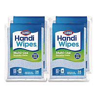 Handi Wipes, 21 x 11, Blue, 36 Wipes/Pack, 4 Packs/Carton (78225)