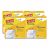 CloroxPro ForceFlex Tall Kitchen Drawstring Trash Bags, 13 gal, 24 x 27.38, Gray, 100 Bags/Box, 4 Boxes/Carton (78526CT)