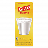 Small Twist-Tie Trash Bags, 4 gal, 0.74 mil, 23 x 21.63, White, 30/Box (78817EA)