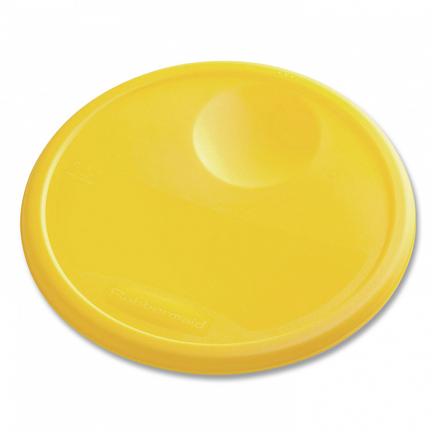 Round Storage Container Lids, 10.25" Diameter x 1.27" h, Plastic, Yellow (FG572500YEL)