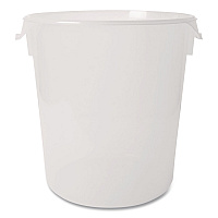 Round Storage Containers, 22 qt, 13.13" Diameter x 14" h, Plastic, Clear (FG572824CLR)