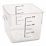 SpaceSaver Square Containers, 6 qt, 8.8 x 8.75 x 7, Plastic, Clear (FG630600CLR)