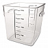 SpaceSaver Square Containers, 8 qt, 8.8 x 8.75 x 8.75, Plastic, Clear (FG630800CLR)