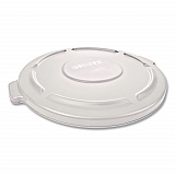 BRUTE Self-Draining Flat Top Lids, 19.88" Diameter x 1.8"h, White (FG261960WHT)