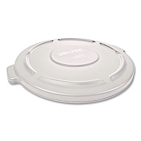 BRUTE Self-Draining Flat Top Lids, 19.88" Diameter x 1.8"h, White (FG261960WHT)