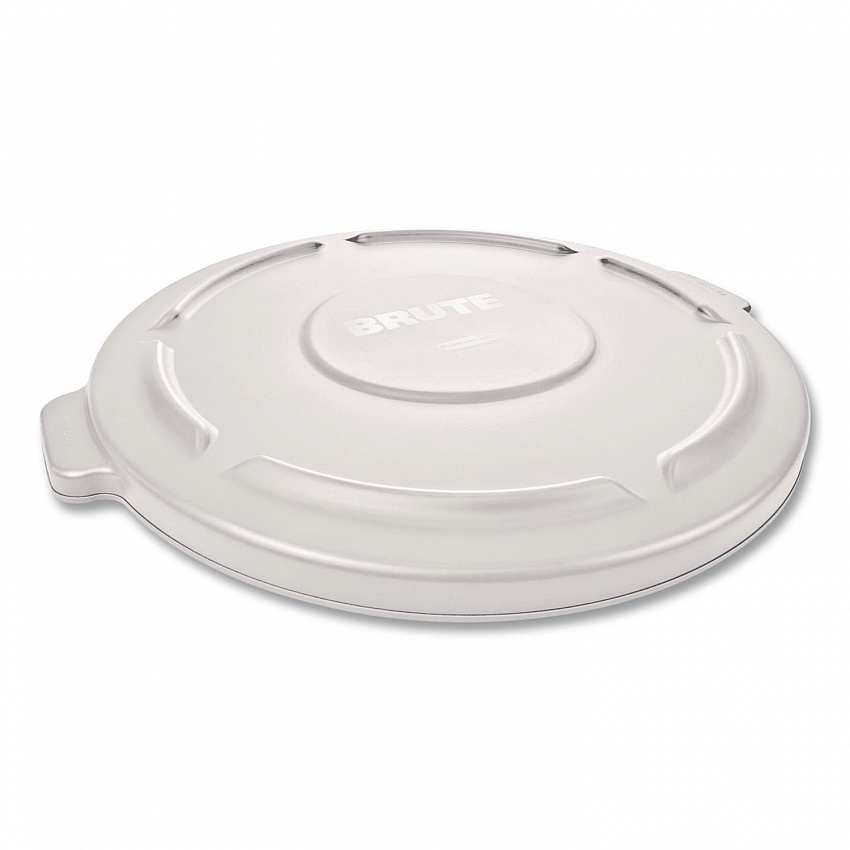 BRUTE Self-Draining Flat Top Lids, 19.88" Diameter x 1.8"h, White (FG261960WHT)