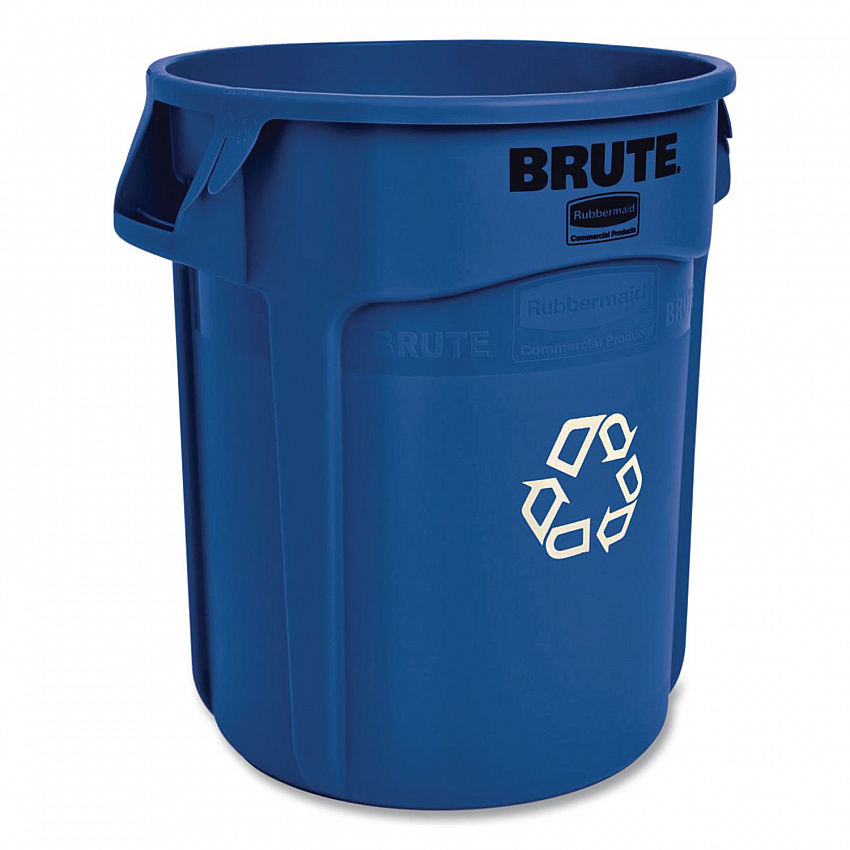BRUTE Recycling Container, 20 gal, Resin, Blue (FG262073BLUE)