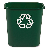 Deskside Recycling Container, 28 qt Resin, Green (FG295606GRN)