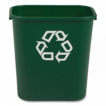 Deskside Recycling Container, 28 qt Resin, Green (FG295606GRN)