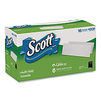 Multi-Fold Towels, Absorbency Pockets, 1-Ply, 9.2 x 9.4, 250/Pack, 16 Packs/Carton (08009)