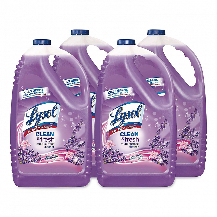 Clean and Fresh Multi-Surface Disinfectant Cleaner, Lavender and Orchid Essence, 144 oz Bottle, 4/Carton (88786)