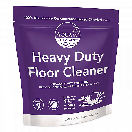 Aqua ChemPacs Heavy Duty Floor Cleaner, Lavender Scent, 20 ChemPacs/Pack (9320901)