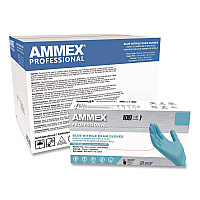 Nitrile Exam Gloves, Powder-Free, X-Small, 3 mil Thick, 9.5" Long, Light Blue, 100/Box (APFN40100)