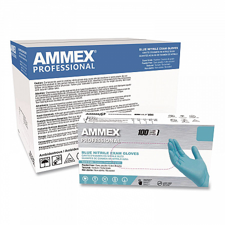Nitrile Exam Gloves, Powder-Free, X-Small, 3 mil Thick, 9.5