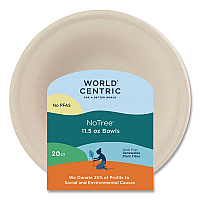 Fiber Bowls, 20 oz, 6 x 6 x 1.7, Natural, 20/Pack (BORTSCU11)