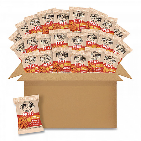 Pipcorn Fries, Fiery Cheddar, 1 oz Bag, 24/Carton (PSK88504)