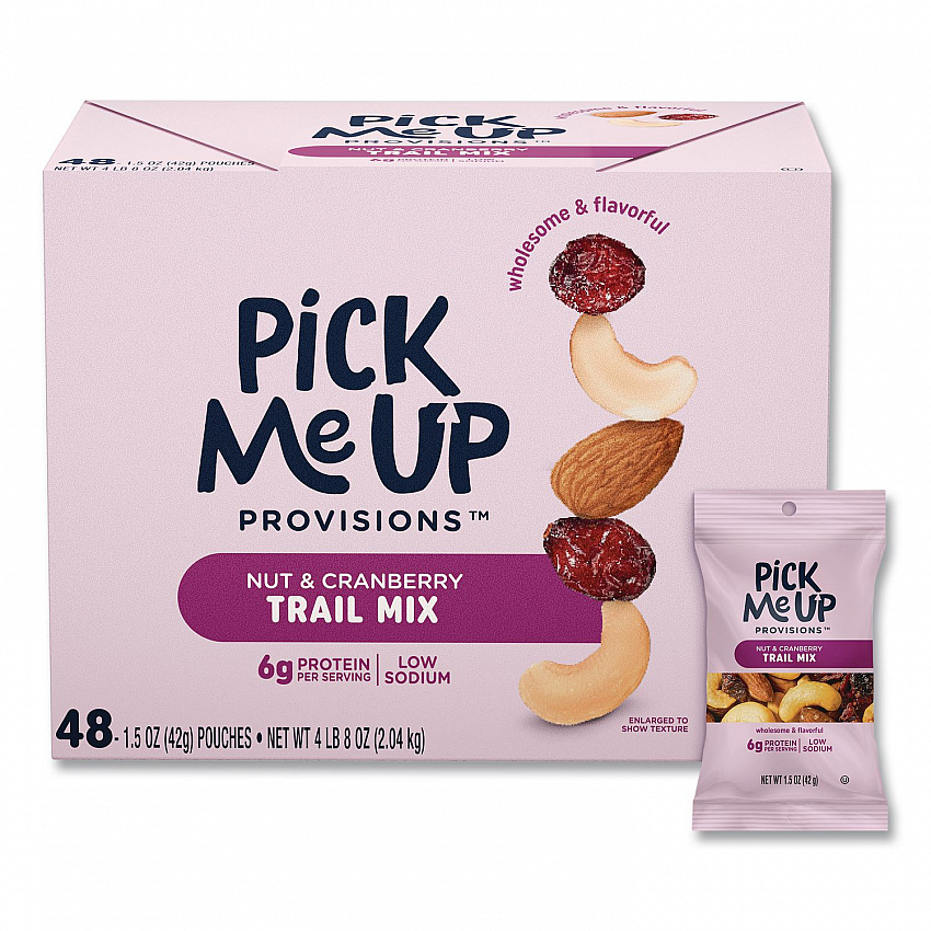 Nut and Cranberry Trail Mix, 1.5 oz Packet, 48/Box (PM62798)