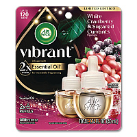Vibrant Scented Oil Warmer Refill, Limited Edition, White Cranberry and Sugared Currants, 0.67 oz, 2/Pack (6233800898)