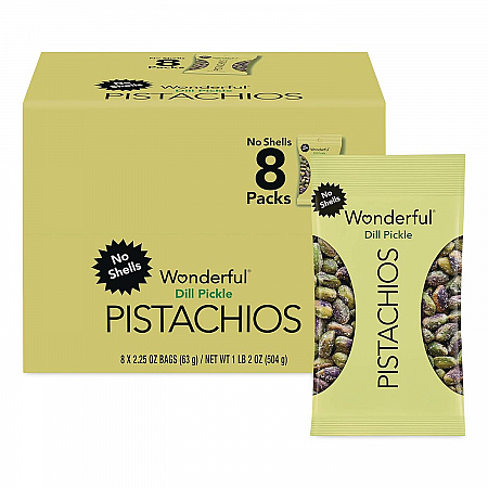 Pistachios, Salted Dill Pickle, 2.25 oz Bag, 8/Box (PAR70232)