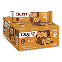 Protein Bars, Chocolate Peanut Butter, 1.9 oz Bar, 12/Box (QUN01179)