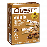 Protein Bar Minis, Chocolate Chip Cookie Dough, 0.81 oz Bar, 14/Box (QUN01270)