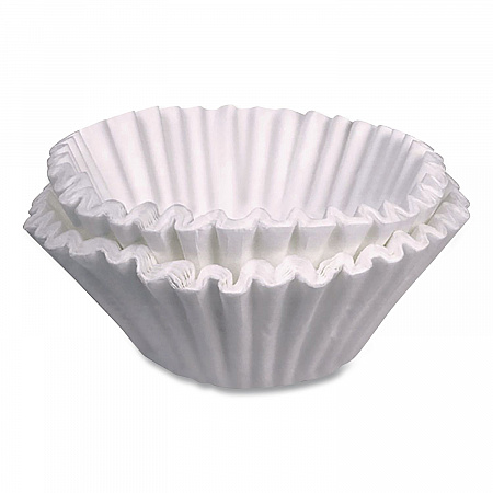 Coffee Filters, 12 Cup Size, Flat Bottom, 500/Bag, 2 Bags/Carton (BUN05313)