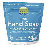 Aqua ChemPacs Concentrated Liquid Hand Soap, Rain Scent, 30 ChemPacs/Bag (9321541)