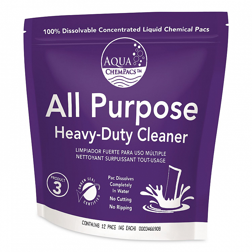 Aqua ChemPacs All Purpose Heavy Duty Cleaner, Lavender Scent, 20 ChemPacs/Bag (9320955EA)