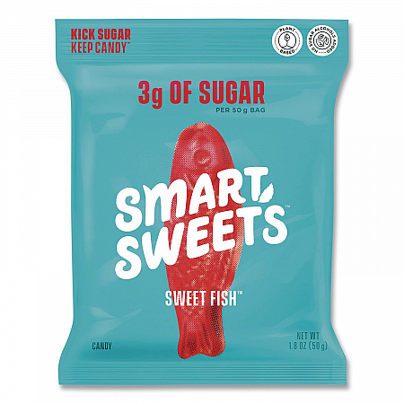 Sweet Fish Gummy Candy, Berry, 1.8 oz Packet, 12/Box (SMW20021)