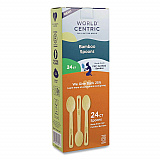 Bamboo Cutlery, Medium Heavyweigh, Spoon, Paper, Natural, 24/Pack (SPBBR)