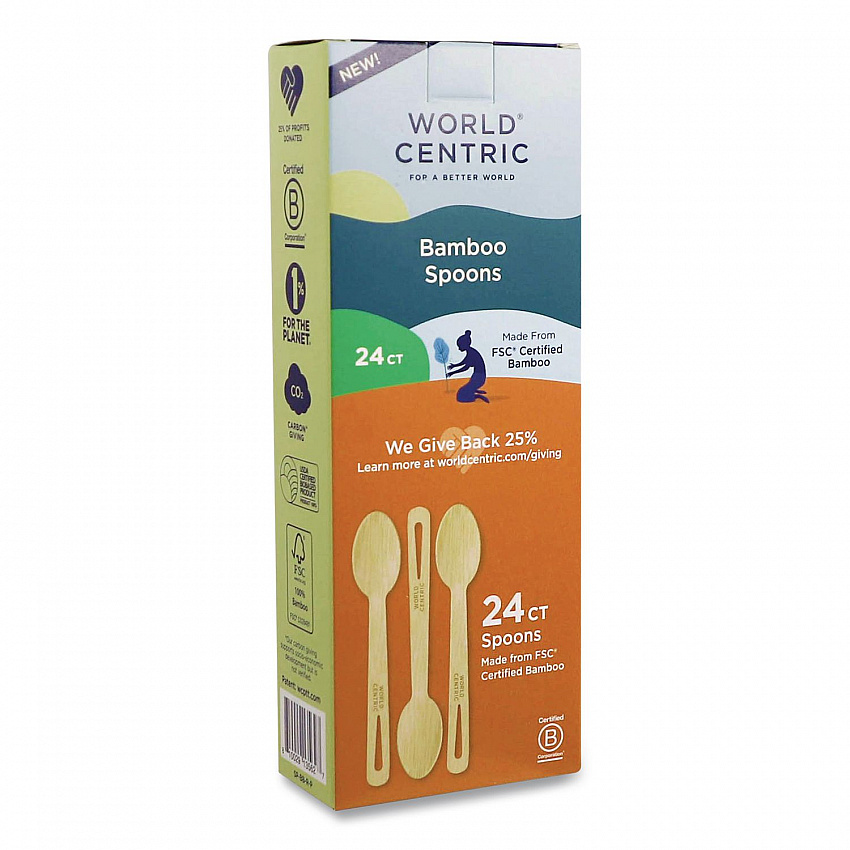 Bamboo Cutlery, Medium Heavyweigh, Spoon, Paper, Natural, 24/Pack (SPBBR)