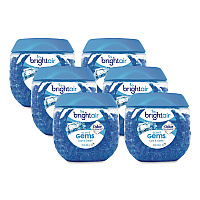 Scent Gems Odor Eliminator, Cool and Clean, Blue, 10 oz Jar, 6/Carton (900228CT)