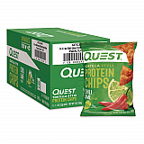 Chili Lime Tortilla Style Protein Chips, 1.1 oz Bag, 8/Carton (QUN01028)