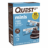 Protein Bar Minis, Cookies and Cream, 0.81 oz Bar, 14/Box (QUN01273)