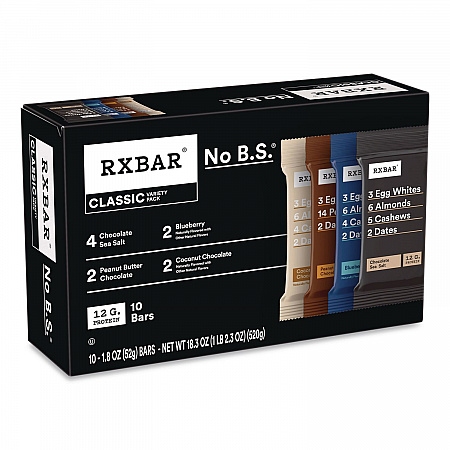 Adult Bars Variety Pack, 1.8oz Bar, (4) Chocolate Sea Salt, (2) Blueberry, (2) Coconut Chocolate, (2) Peanut Butter Chocolate (KEE00725)