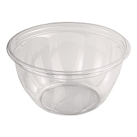 PLA Salad Bowls, 16 oz, 5.4" dia x 2.7"h, Clear, Plastic, 450/Carton (SBCS16)