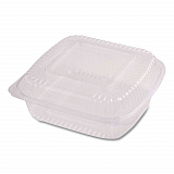 PLA Hinged Clamshells, 19 oz, 5.9 x 6.4 x 3.5, Clear, Plastic, 500/Carton (KLCS6N)