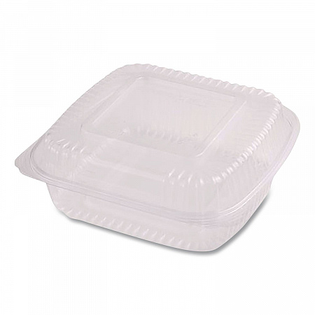 PLA Hinged Clamshells, 19 oz, 5.9 x 6.4 x 3.5, Clear, Plastic, 500/Carton (KLCS6N)