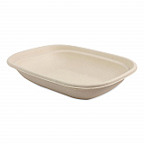 Laminated Fiber Containers, 20 oz, 6.7 x 8.7 x 1.7, Natural, Sugarcane Fiber, 400/Carton (CTSC20LLF)