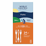 TPLA Cutlery, Medium Heavyweight, Fork, Plastic, Light Beige, 24/Pack (FOPSR)