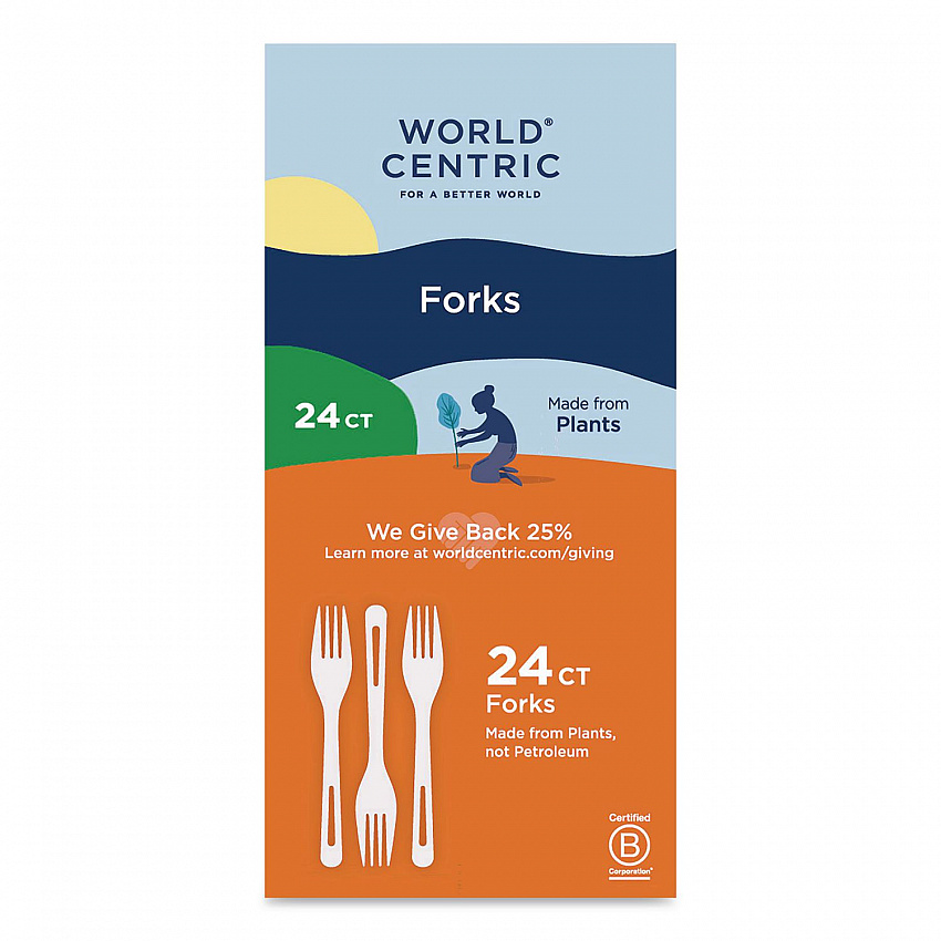 TPLA Cutlery, Medium Heavyweight, Fork, Plastic, Light Beige, 24/Pack (FOPSR)