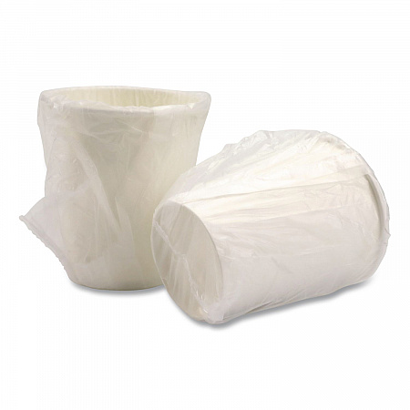 Individually Wrapped Paper Hot Cups, 8 oz, White, 300/Pack (WC8T)