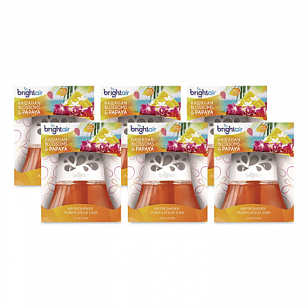 Scented Oil Air Freshener, Hawaiian Blossoms and Papaya, Orange, 2.5 oz, 6/Carton (900021CT)