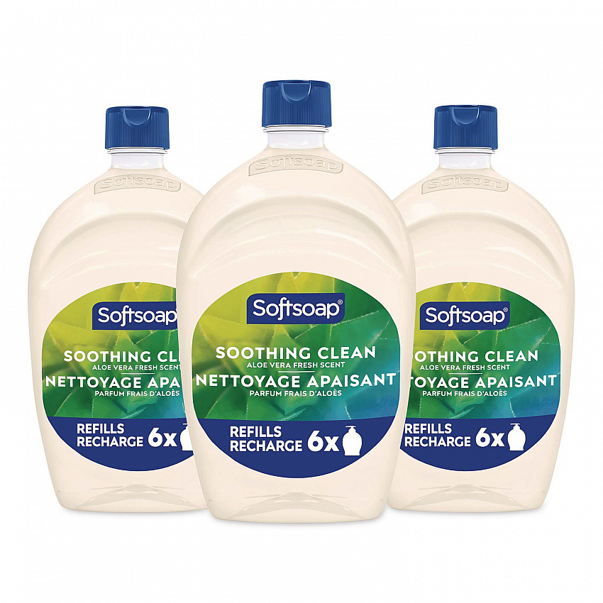 Moisturizing Hand Soap Refill with Aloe, Fresh Scent, 50 oz, 3/Carton (61046117)