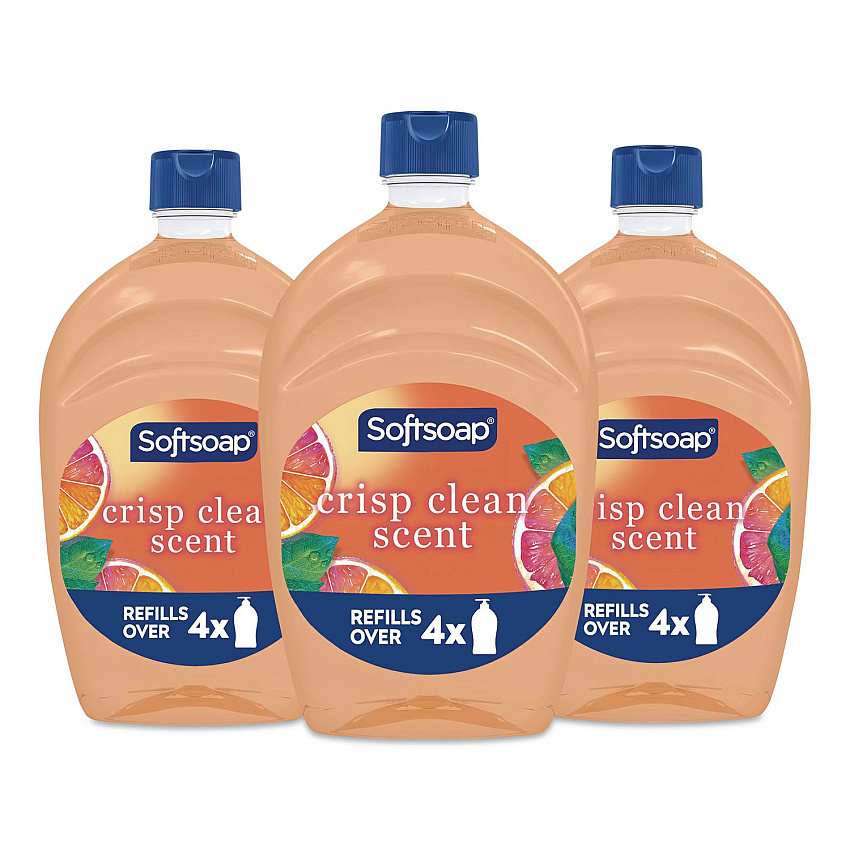 Antibacterial Liquid Hand Soap Refill, Fresh Scent, 50 oz, Orange, 3/Carton (61048277)